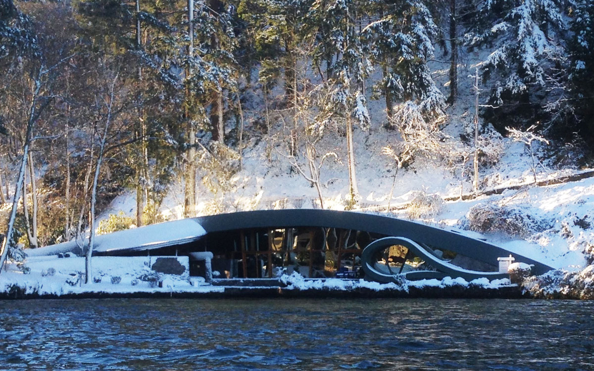 Gibson Boat House - View from Lake Oswego